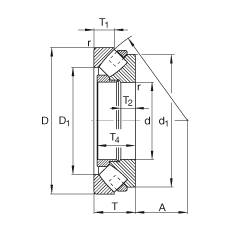 推力调心滚子轴承 294/630-E-MB, 根据 DIN 728/ISO 104 标准的主要尺寸，单向，可分离